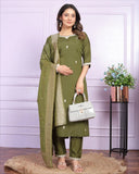 Viscose Silk Kurta Set with Dupatta