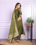 Viscose Silk Kurta Set with Dupatta