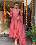 Embroidery Color Heavy Fancy Palazzo Pair With Dupatta Set