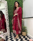 Khamili Heavy Fancy Pant Pair With Dupatta Set