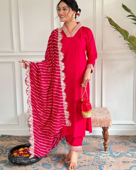 Prisha Fancy Kurti Pair With Dupatta Set