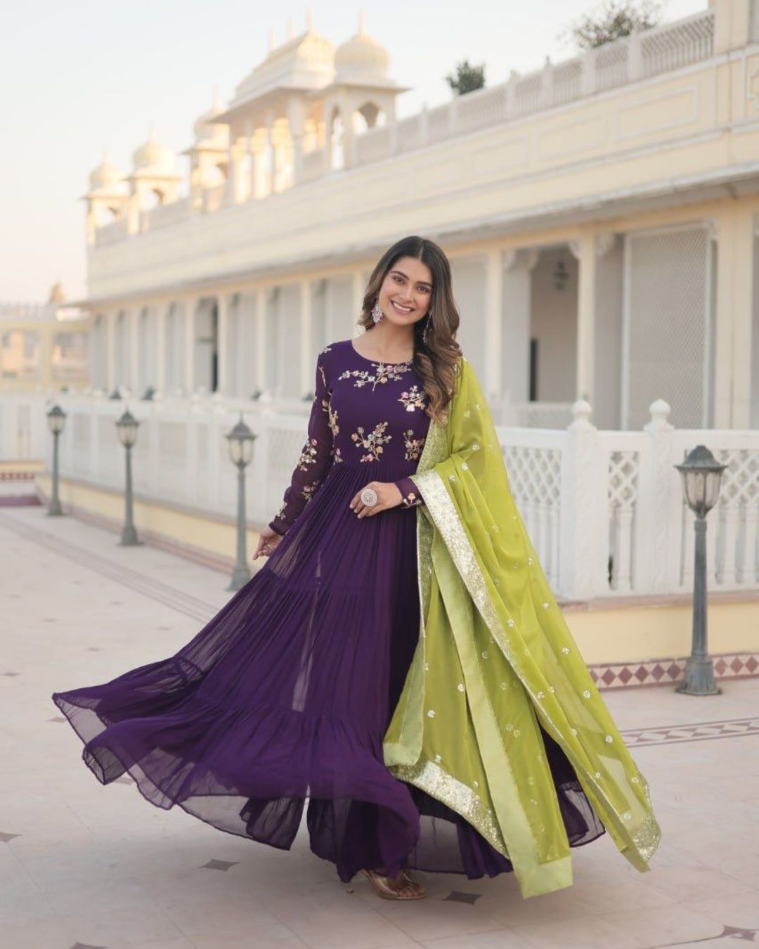 Leehi Heavy Fancy Gown Pair With Dupatta Set