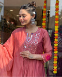 Embroidery Color Heavy Fancy Palazzo Pair With Dupatta Set