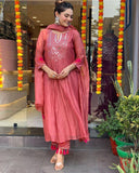 Embroidery Color Heavy Fancy Palazzo Pair With Dupatta Set