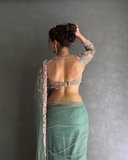 Pearl With Sequence Work Designer Saree