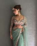 Pearl With Sequence Work Designer Saree
