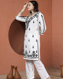 New Concept Of Chikankari kurti With Pant