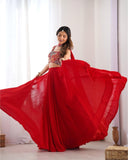 Red Color Premium Readymade Lehenga Choli