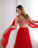 Red Color Premium Readymade Lehenga Choli