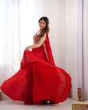 Red Color Premium Readymade Lehenga Choli
