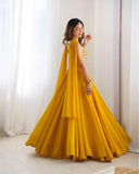 PURE SOFT FOX GEORGETTE BLOOMING FABRIC LEHENGHA CHOLI FULLY STTICHED