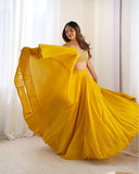 PURE SOFT FOX GEORGETTE BLOOMING FABRIC LEHENGHA CHOLI FULLY STTICHED