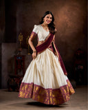 Kalyani Cotton Lehenga Choli Paired with Flowing Georgette Dupatta