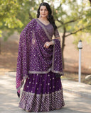 Designer Sequence Lehenga -Choli With Dupatta Set