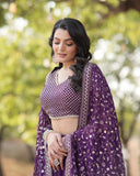 Designer Sequence Lehenga -Choli With Dupatta Set