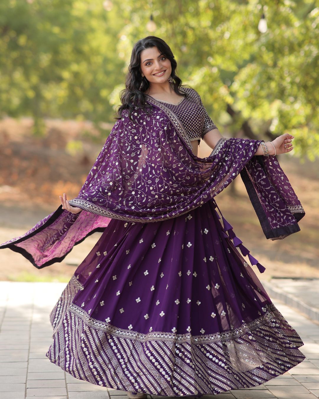 Designer Sequence Lehenga -Choli With Dupatta Set
