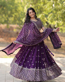 Designer Sequence Lehenga -Choli With Dupatta Set