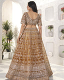 Golden Lehenga Choli With Dupatta Set