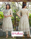 Raja rani Embroidery Kurti Set
