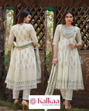 Raja rani Embroidery Kurti Set