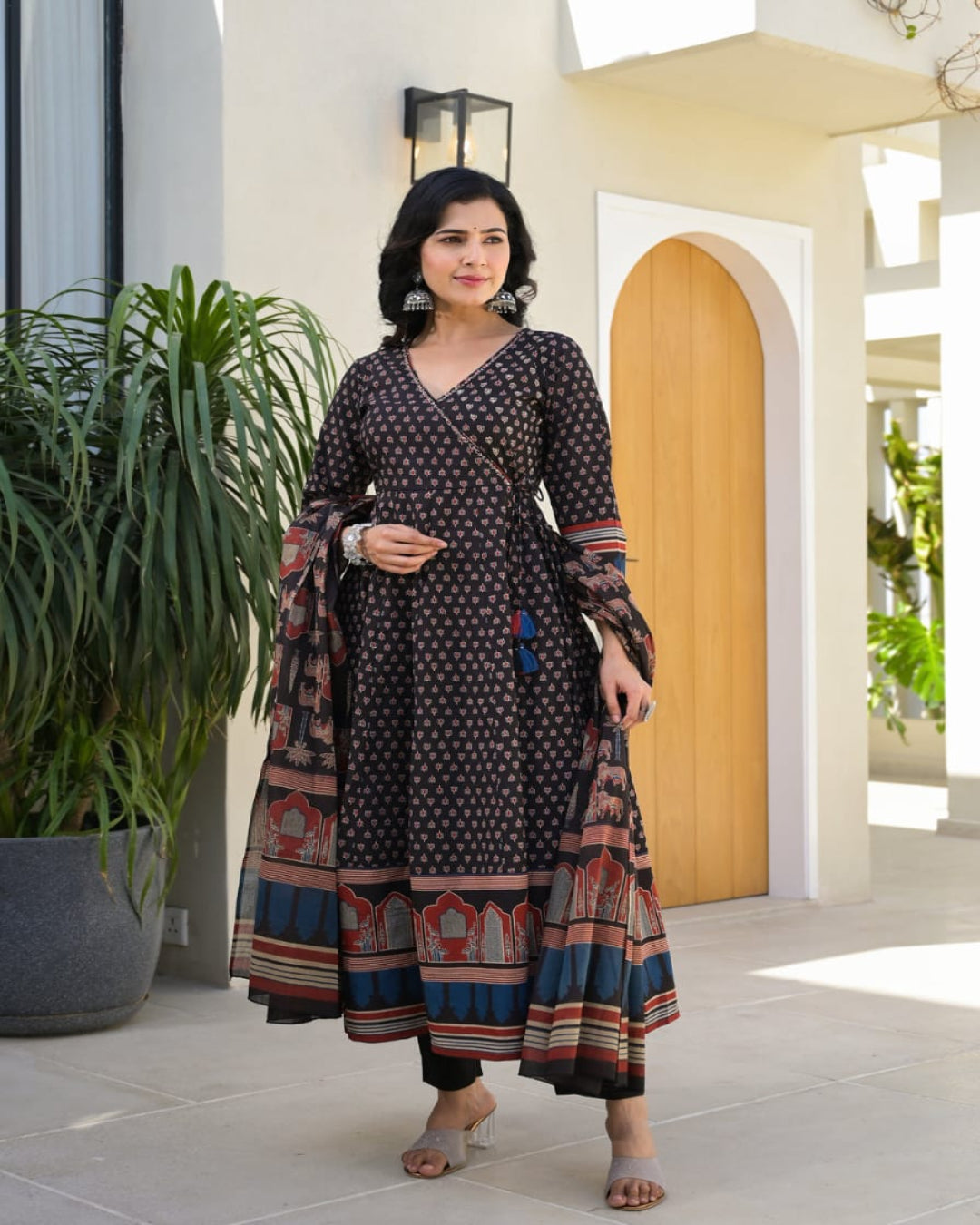 Our Beautiful Handblock Print Cotton Anarkali Dress Anarkali kurti