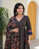 Our Beautiful Handblock Print Cotton Anarkali Dress Anarkali kurti