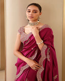 Pure Two Vichitra Silk with Heavy Embroidery Coding & Sequins