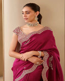 Pure Two Vichitra Silk with Heavy Embroidery Coding & Sequins