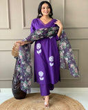 Beautiful kurta with heavy embroidery lace work