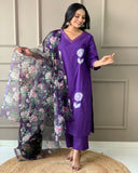 Beautiful kurta with heavy embroidery lace work