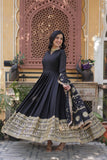 Sanskriti Georgette Gown with Dupatta With Attractive Embroidered work