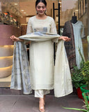 Premium beautiful Heavy Zari Weaving Suit Set