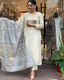 Premium beautiful Heavy Zari Weaving Suit Set