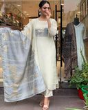 Premium beautiful Heavy Zari Weaving Suit Set
