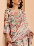 Pinaki Beautiful Cotton Kurti With Pant and Dupatta Set