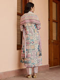 Pinaki Beautiful Cotton Kurti With Pant and Dupatta Set