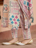 Pinaki Beautiful Cotton Kurti With Pant and Dupatta Set