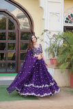Designer Faux Blooming Lehenga Choli With Dupatta Set