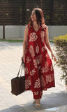 Sleeveless Beautiful Cotton Kurti With Pant