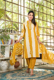 Beautiful Tye Dye Floral Print Cotton Kurti Set