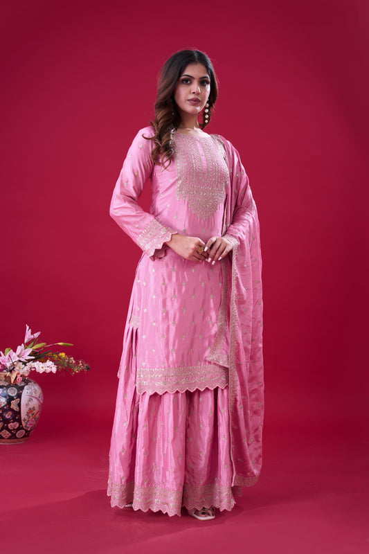 Pinky Premium Designer Sharara Set