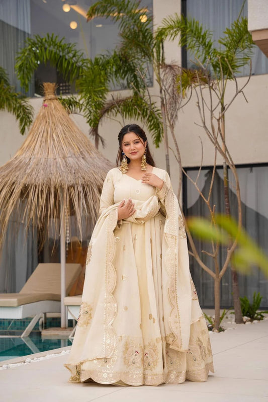 Beautiful Silk Anarkali suit