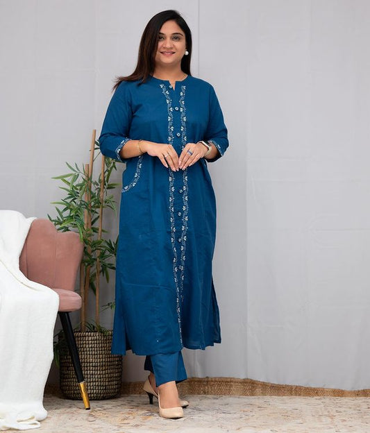 Cotton With Pocket Beautiful Suit Set