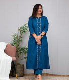 Cotton With Pocket Beautiful Suit Set