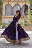 Pure Nilima Georgette Gown with Dupatta With Attractive Embroidered work