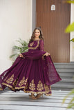 Vaishnavi Georgette Gown with Dupatta With Attractive Embroidered work