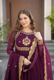 Vaishnavi Georgette Gown with Dupatta With Attractive Embroidered work