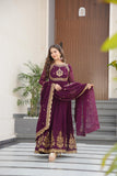 Vaishnavi Georgette Gown with Dupatta With Attractive Embroidered work