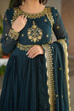 Vaishnavi Georgette Gown with Dupatta With Attractive Embroidered work