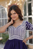 Lehenga With Readymade Slit Cut Long Kurti Set